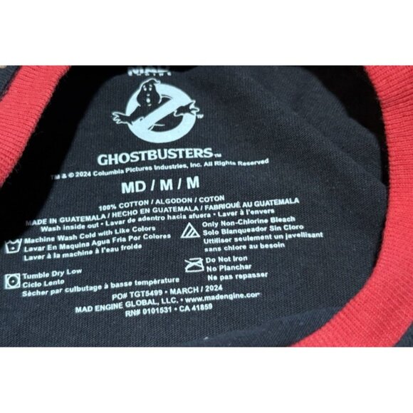 Children's Ghost Busters Graphic T-Shirt Black Size M - Picture 3 of 4